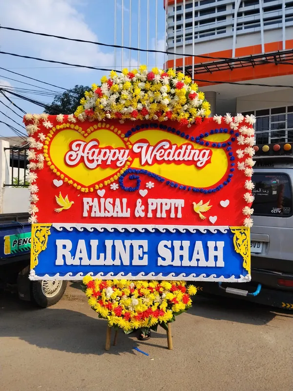 Bunga Papan Happy Wedding Standard